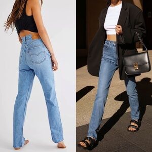 Free People Levi’s 70s Slim Straight High Rise Classic Jeans